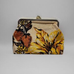 Cute Vintage Velvet Strawberry‎ Floral Coin Purse